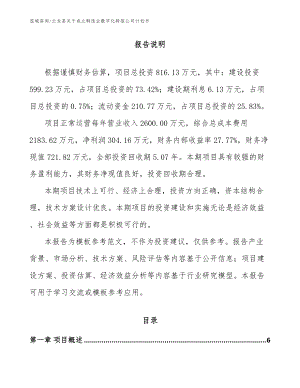 云龙县关于成立制造业数字化转型公司计划书