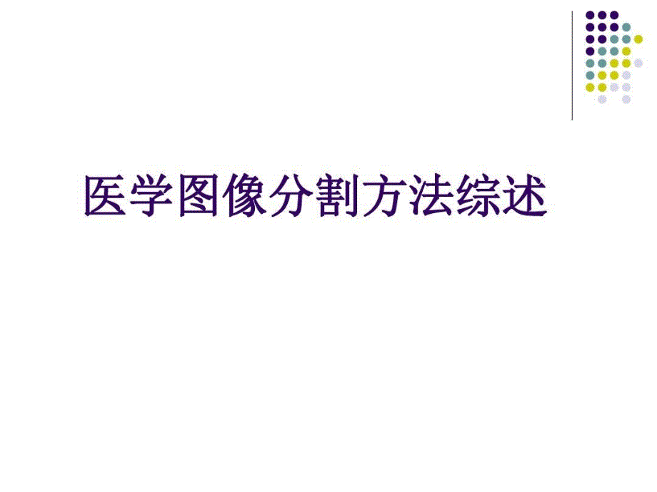 医学图像分割方法综述课件_第1页