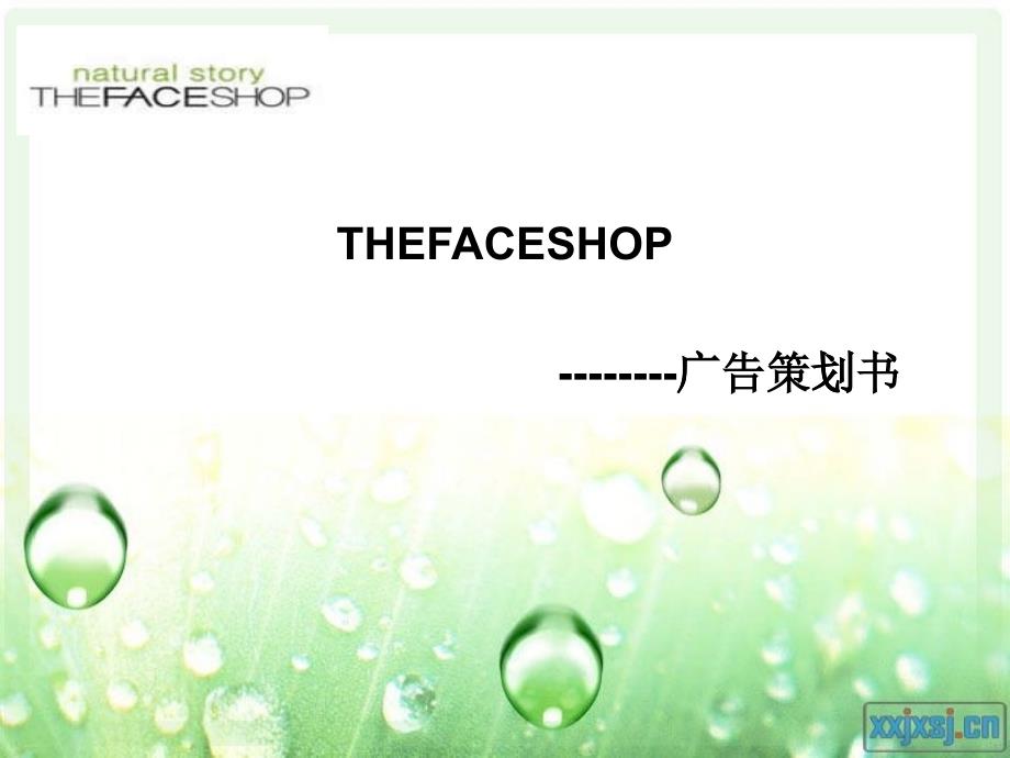 THEFACESHOP广告策划书_第1页