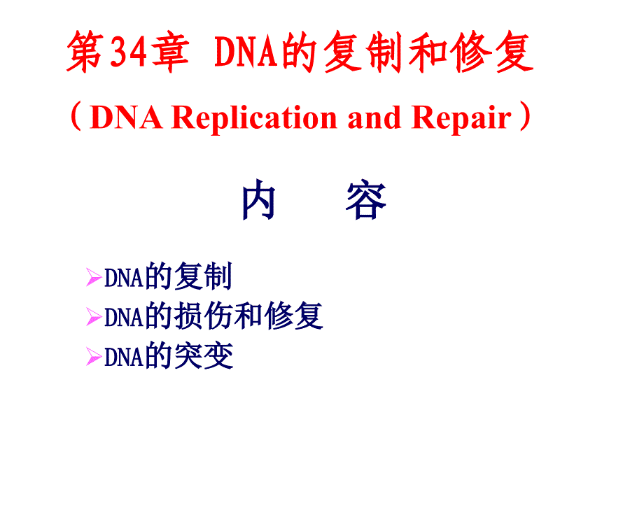 章DNA的复制和修复_第1页