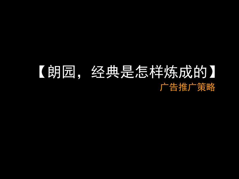 朗园广告推广策略(PPT43)_第1页