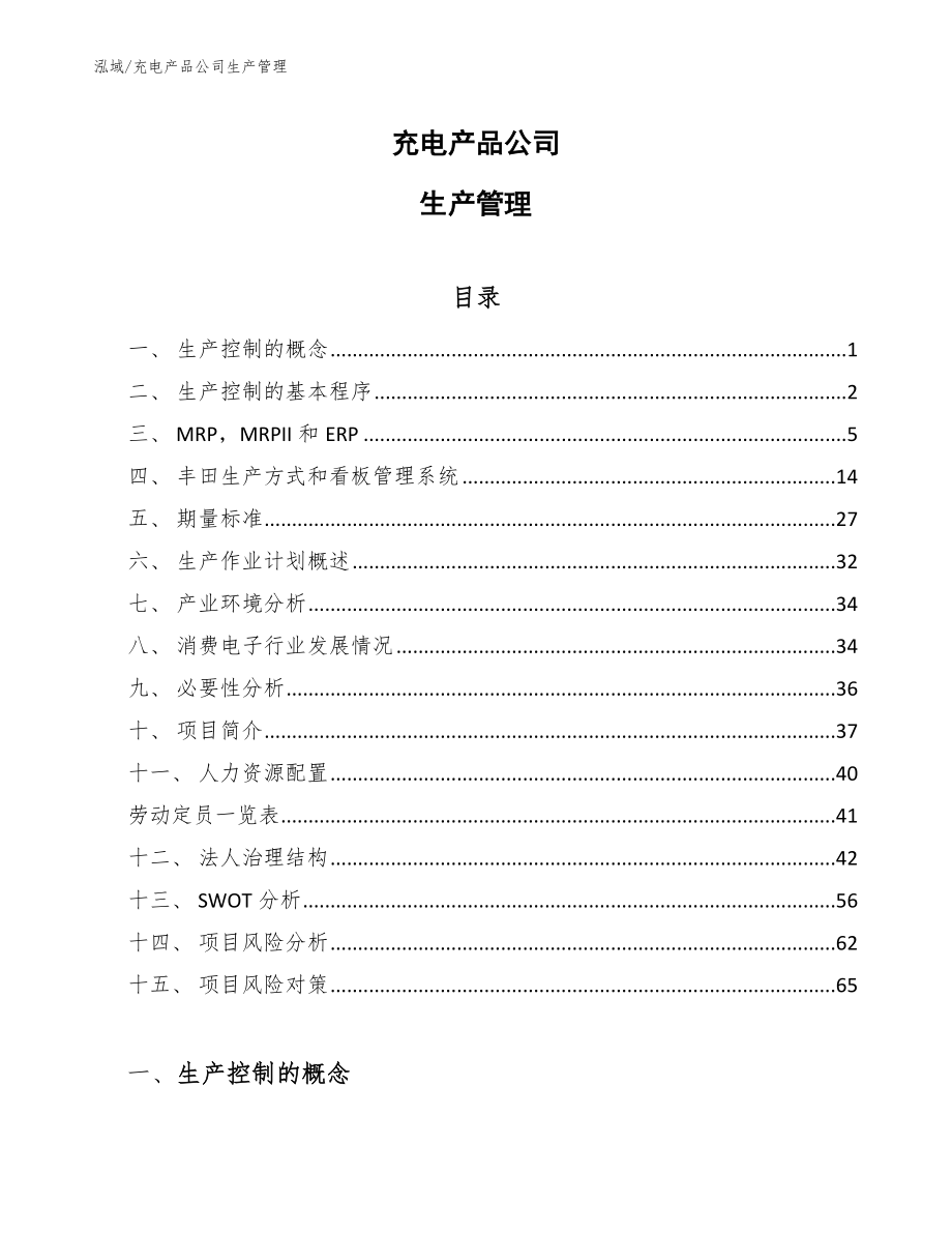 充电产品公司生产管理_参考_第1页