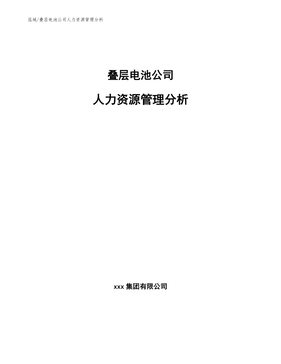 叠层电池公司人力资源管理分析（参考）_第1页