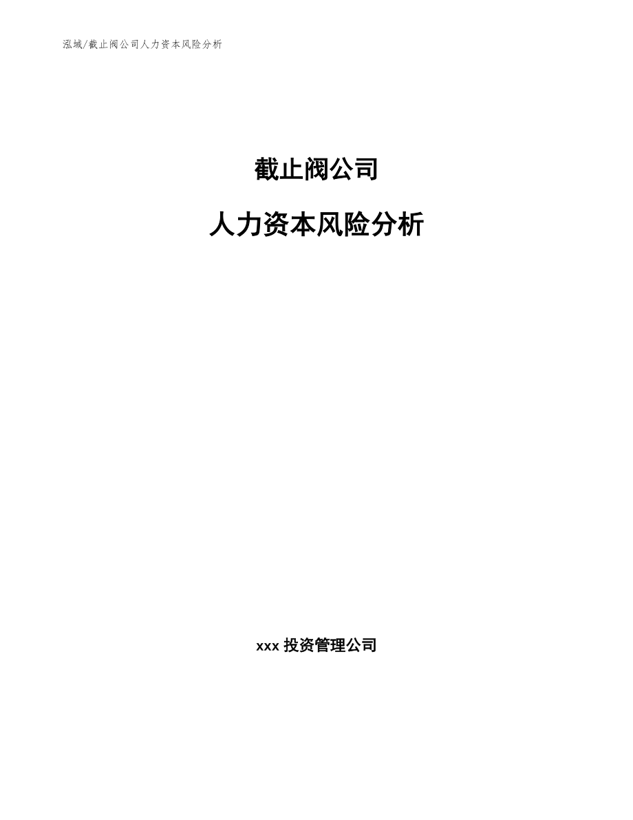 截止阀公司人力资本风险分析_参考_第1页