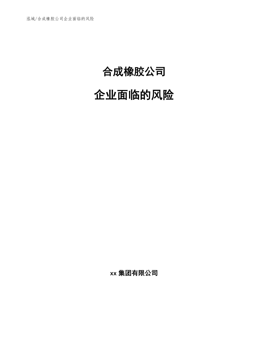 合成橡胶公司企业面临的风险【参考】_第1页