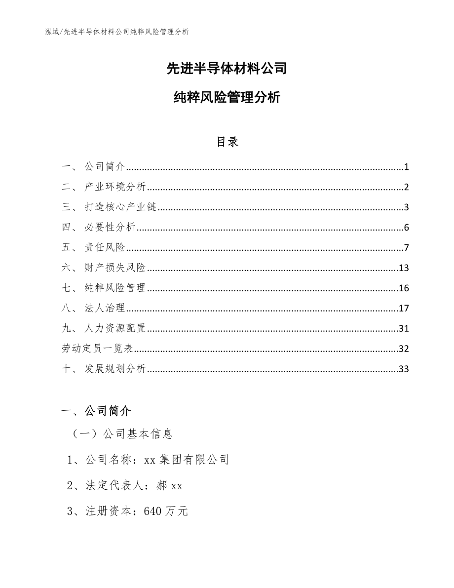 先进半导体材料公司纯粹风险管理分析_第1页