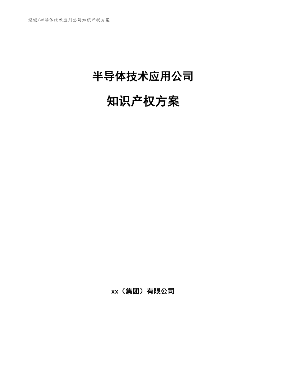 半导体技术应用公司知识产权方案（参考）_第1页