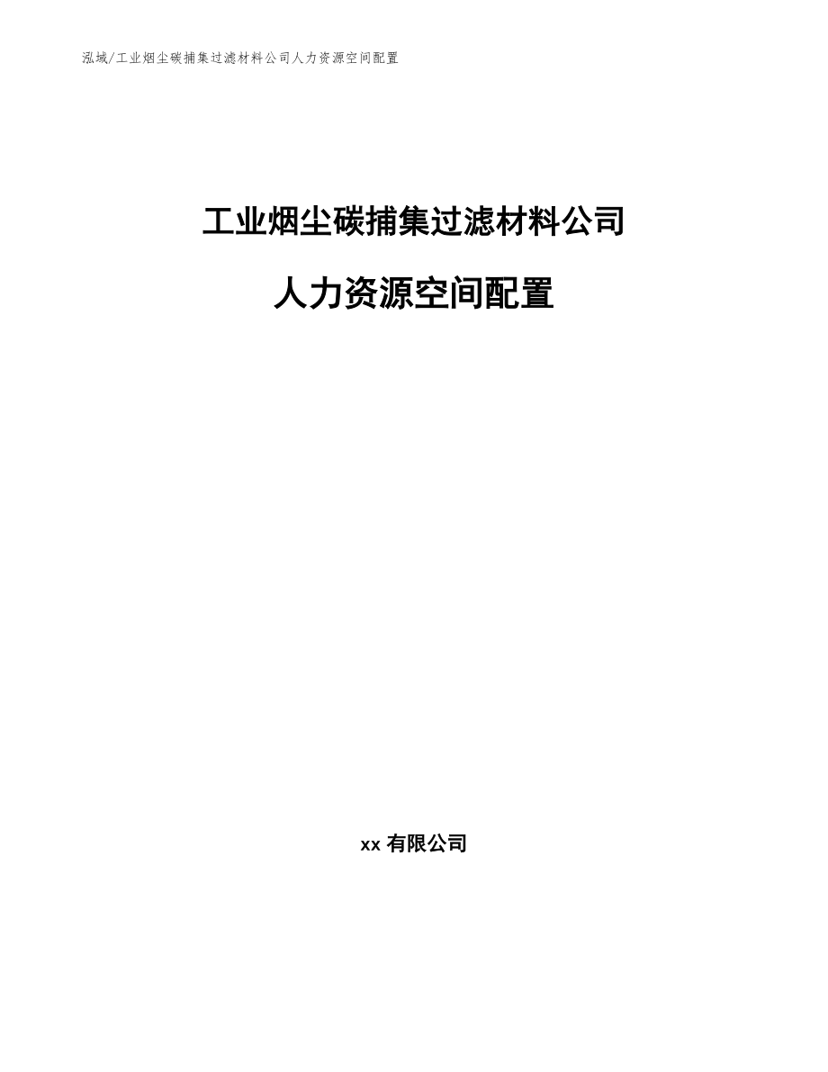 工业烟尘碳捕集过滤材料公司人力资源空间配置【参考】_第1页