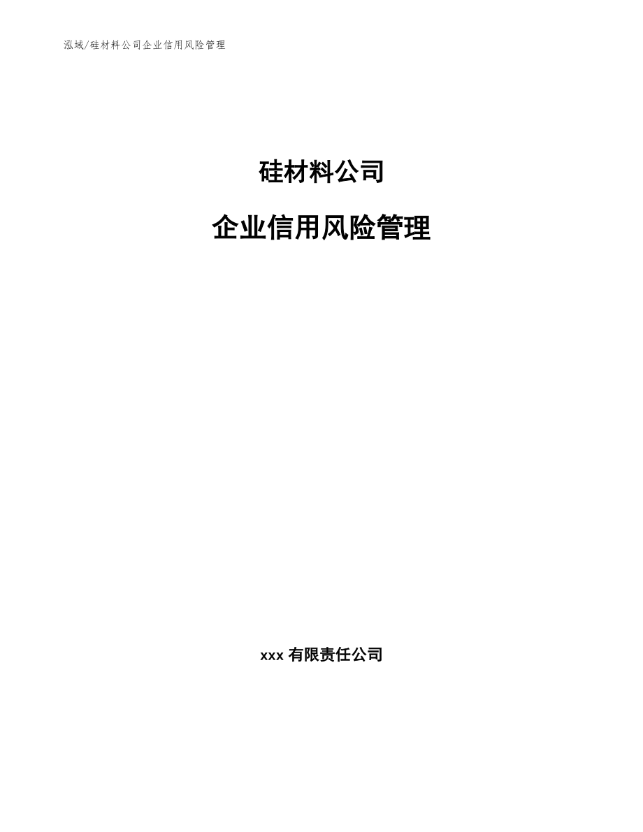 硅材料公司企业信用风险管理【范文】_第1页