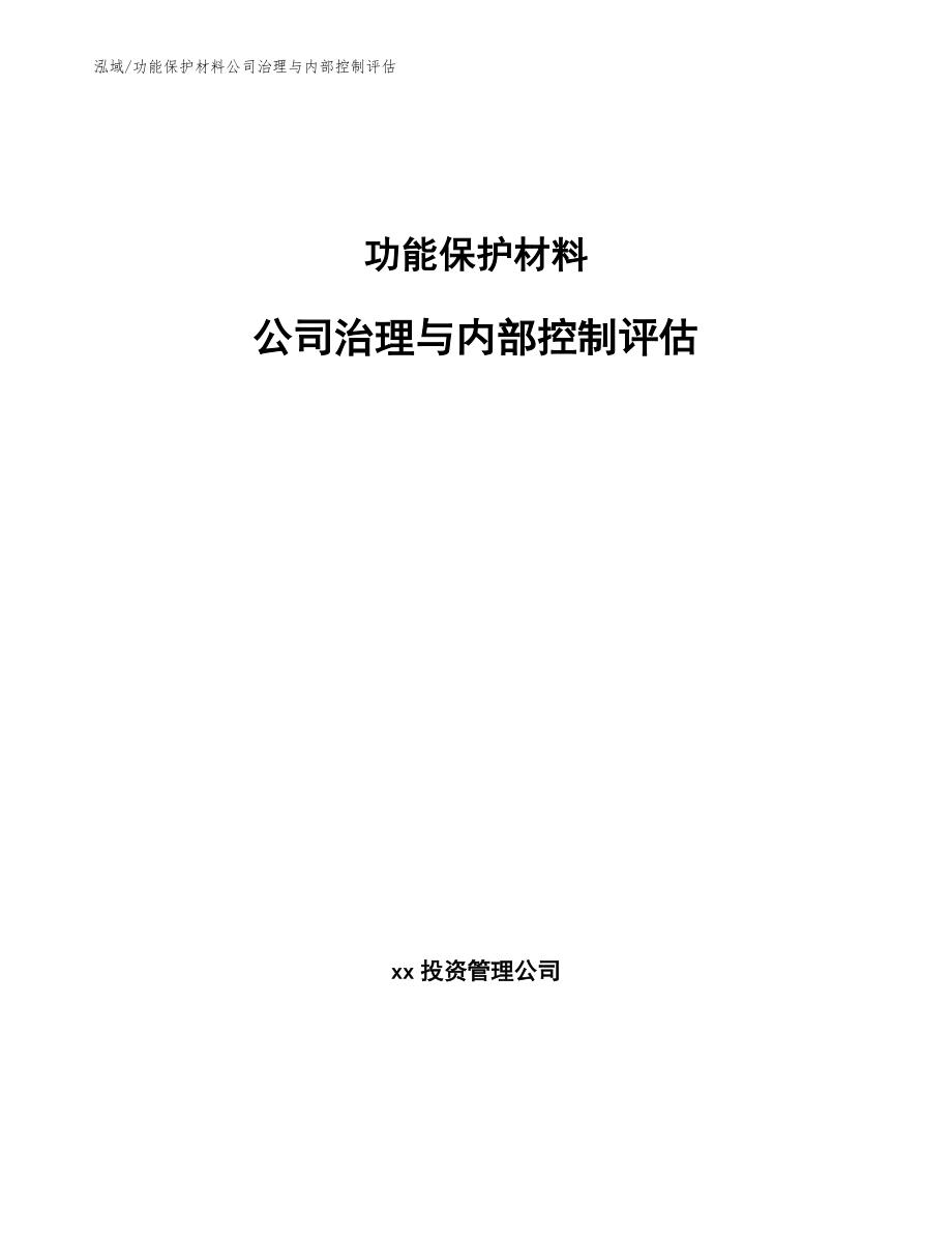 功能保护材料公司治理与内部控制评估_参考_第1页