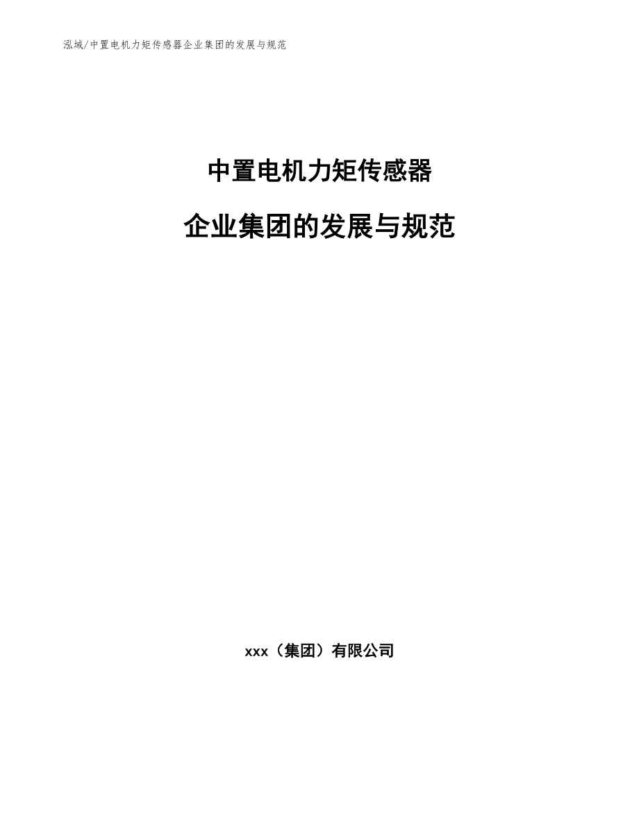 中置电机力矩传感器企业集团的发展与规范（范文）_第1页