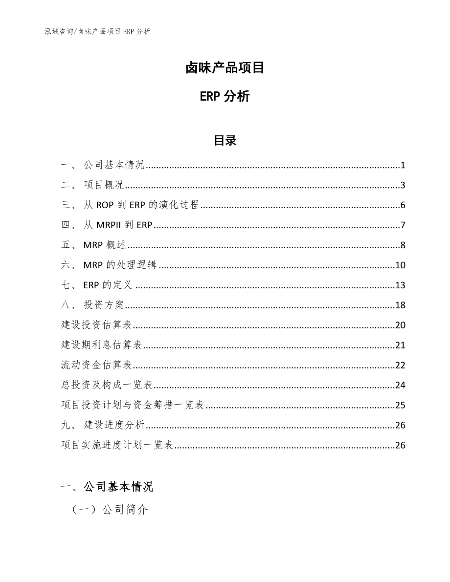 卤味产品项目ERP分析_第1页