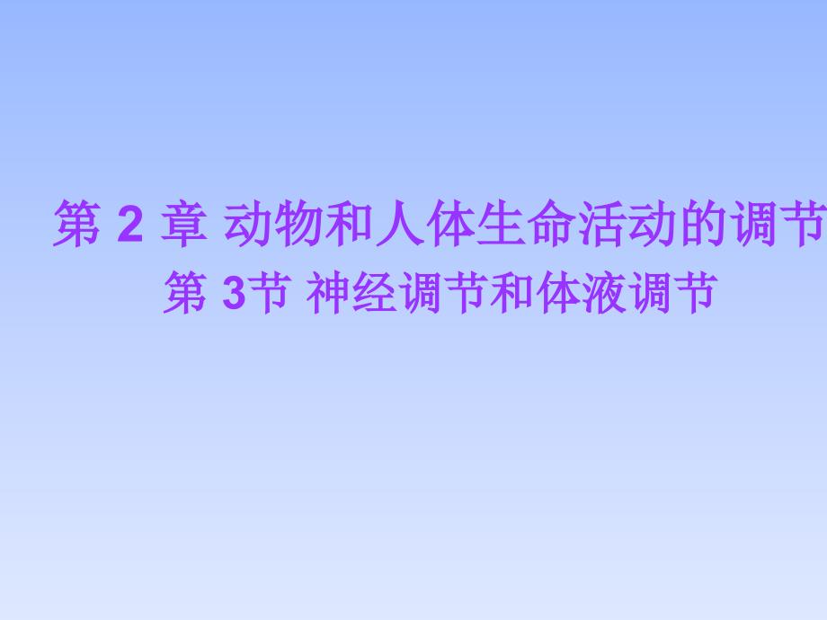 神经调节与体液调节的关系(上课用)_第1页