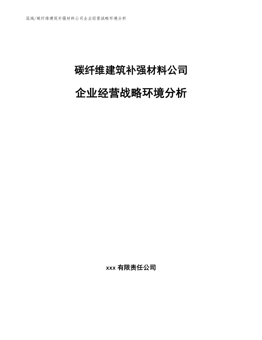 碳纤维建筑补强材料公司企业经营战略环境分析_第1页