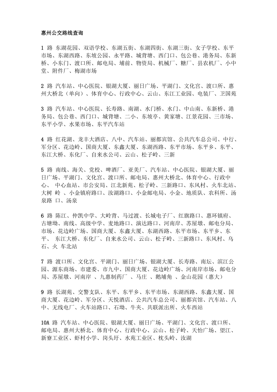 惠州公交路线查询_第1页