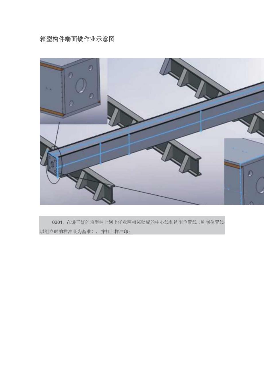 箱型構(gòu)件端面銑作業(yè)示意圖_第1頁(yè)