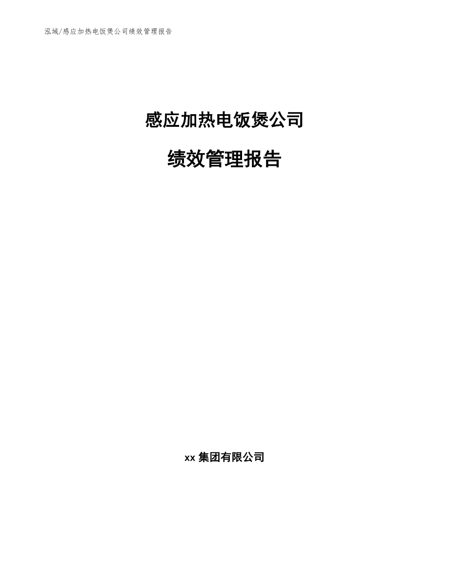 感应加热电饭煲公司绩效管理报告_第1页