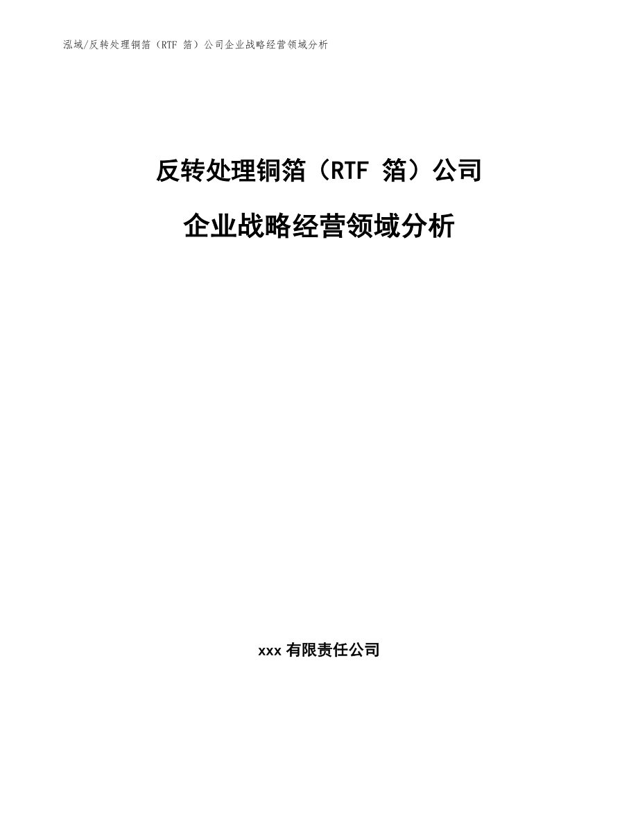 反转处理铜箔（RTF 箔）公司企业战略经营领域分析_参考_第1页