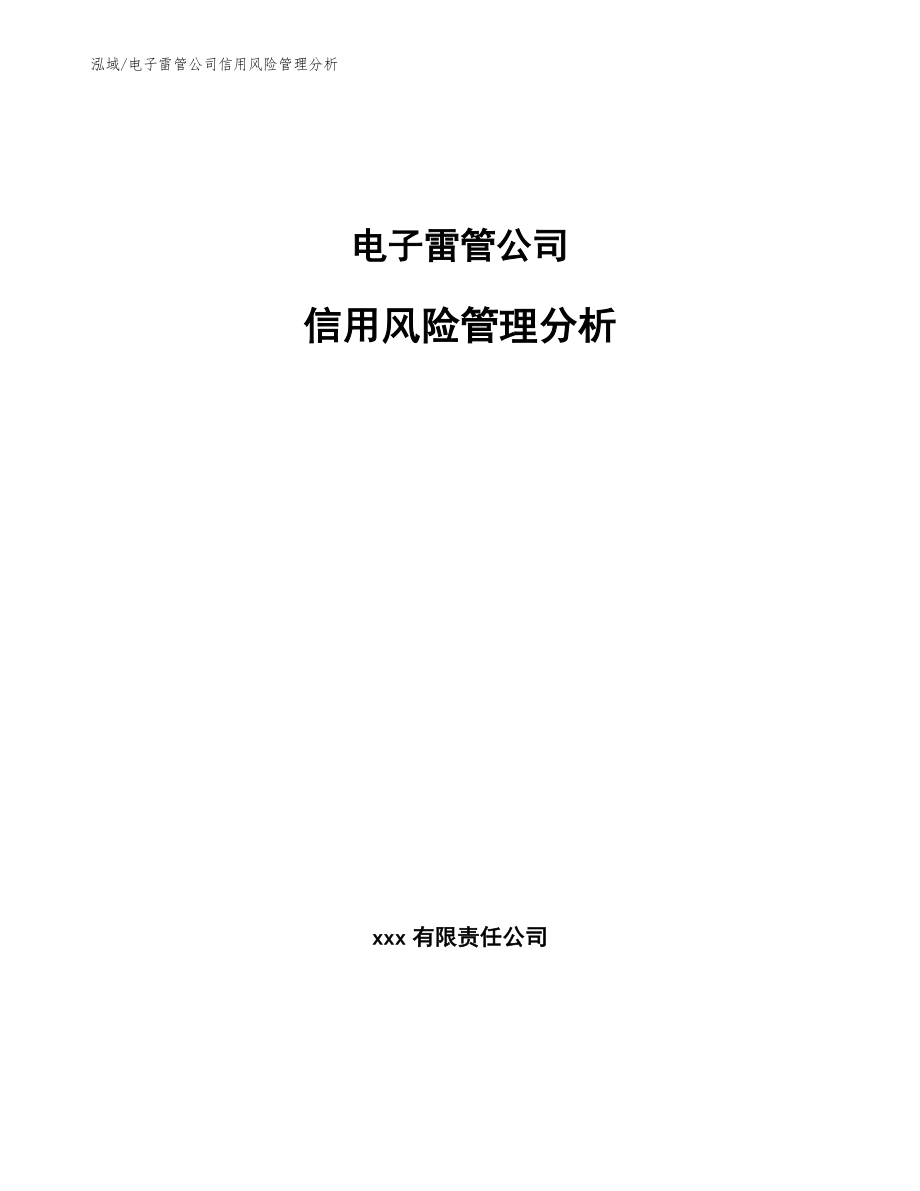 电子雷管公司信用风险管理分析_第1页