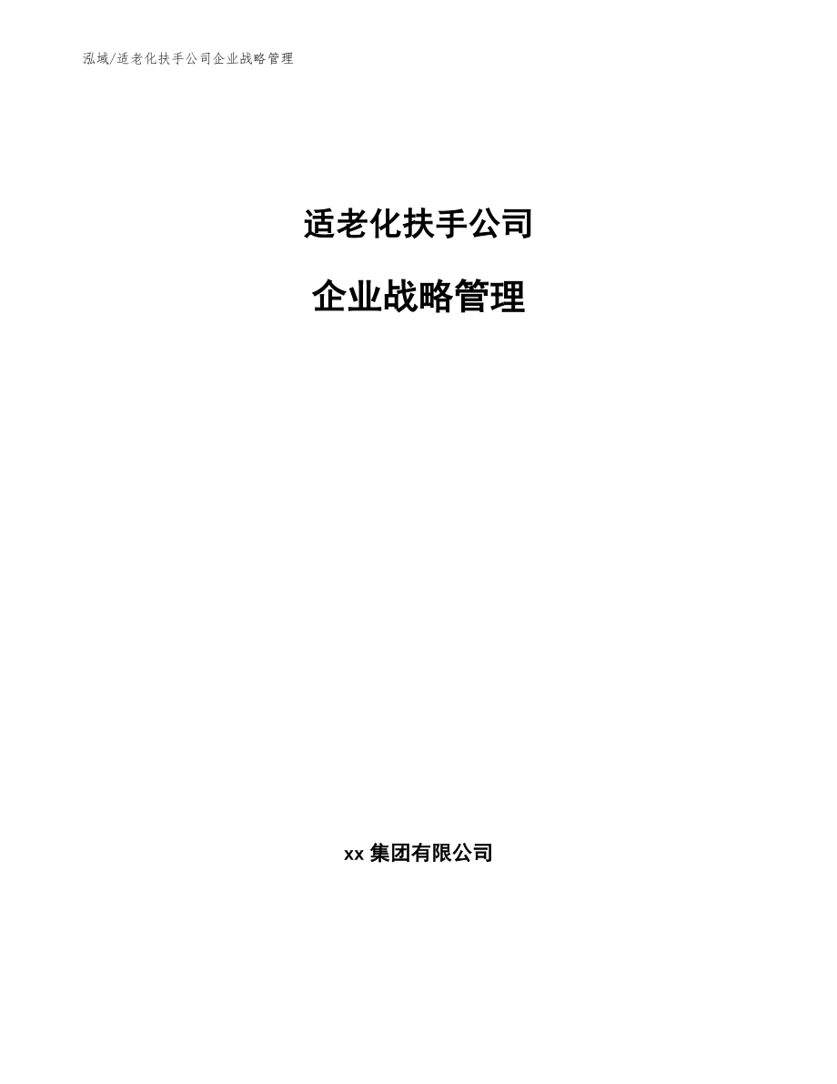 适老化扶手公司企业战略管理_范文_第1页