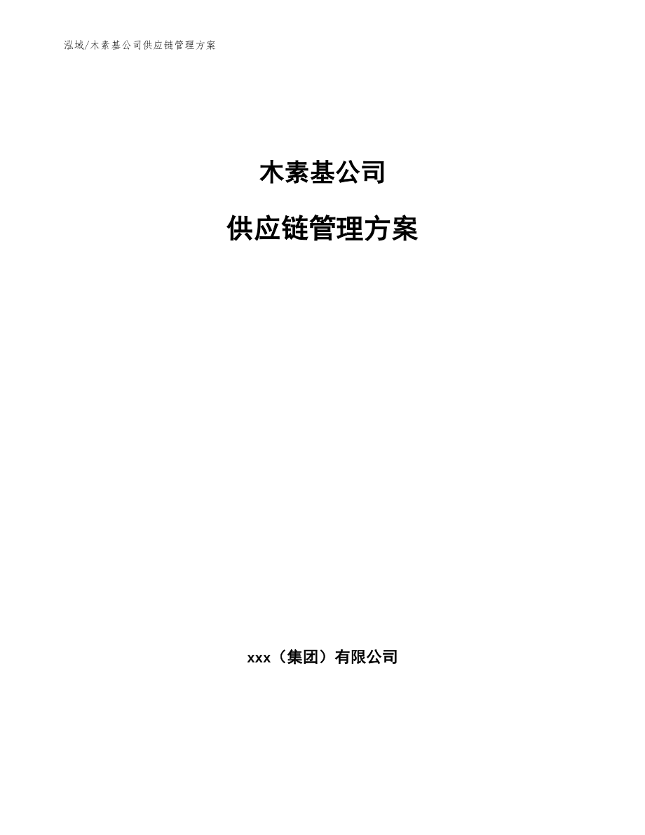 木素基公司供应链管理方案【范文】_第1页