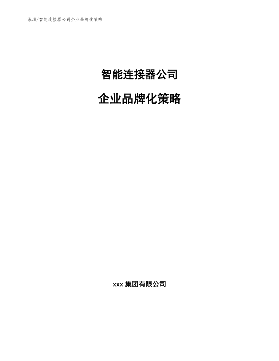 智能连接器公司企业品牌化策略_第1页