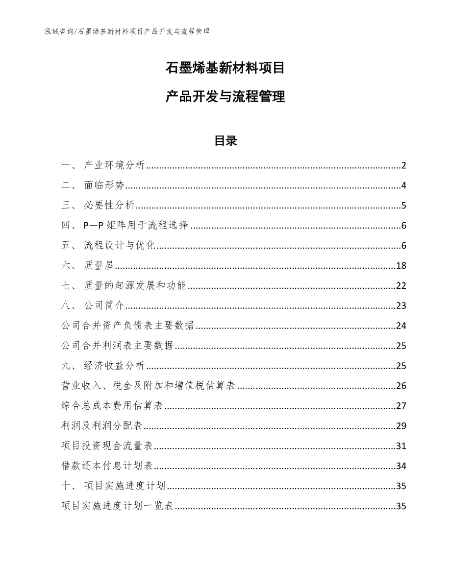 石墨烯基新材料项目产品开发与流程管理_第1页