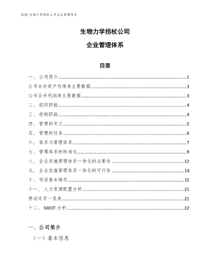 生物力学拐杖公司企业管理体系【参考】