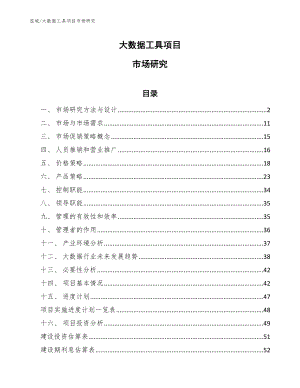 大数据工具项目市场研究【参考】