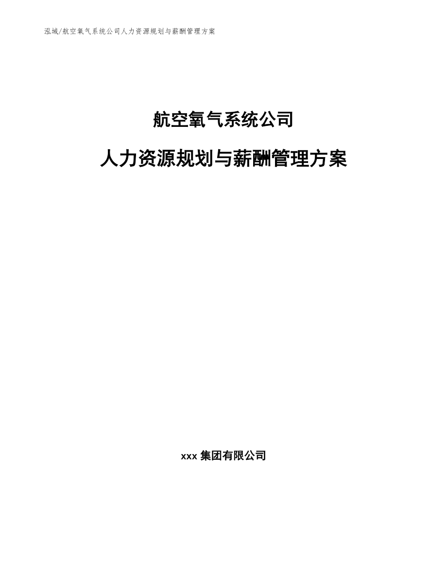 航空氧气系统公司人力资源规划与薪酬管理方案（参考）_第1页