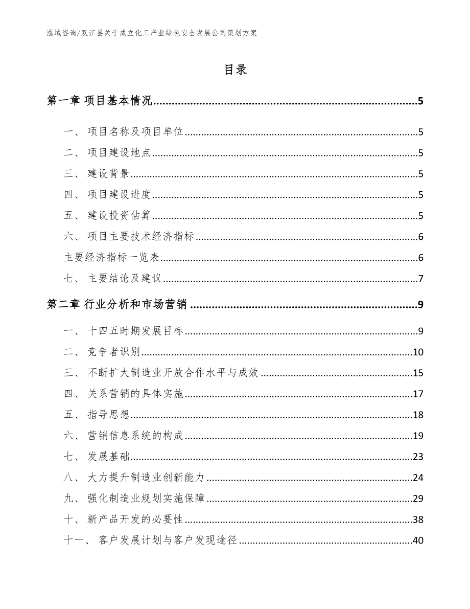 双江县关于成立化工产业绿色安全发展公司策划方案_第1页