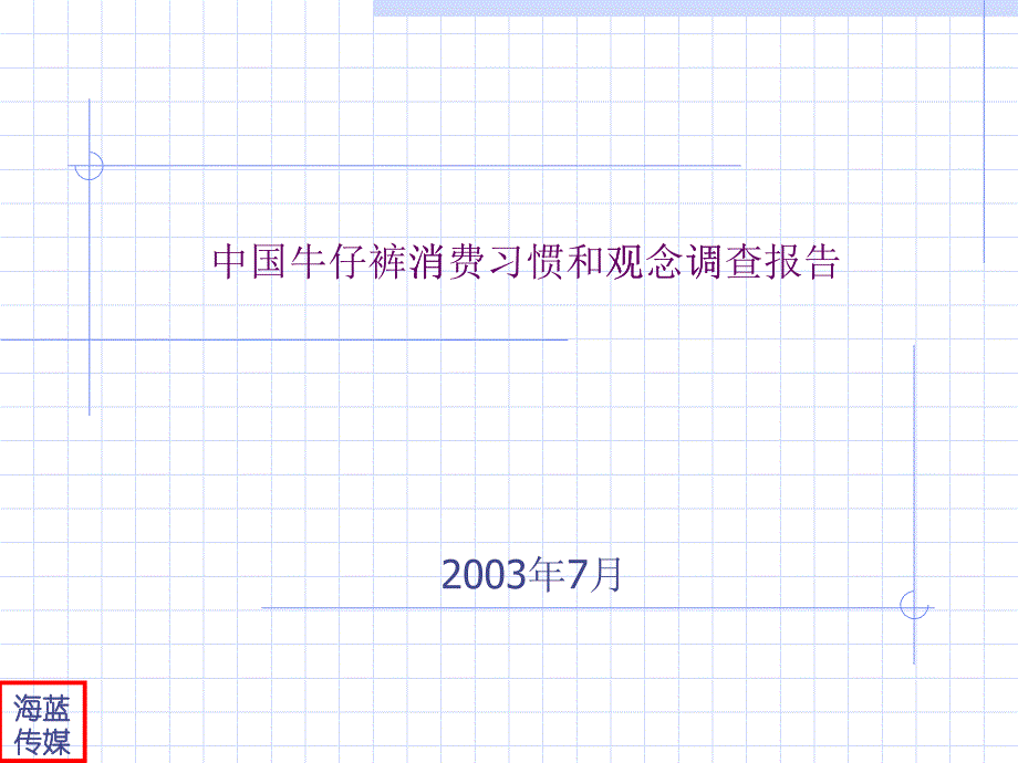 中国牛仔裤的消费习惯和观念调查报告_第1页