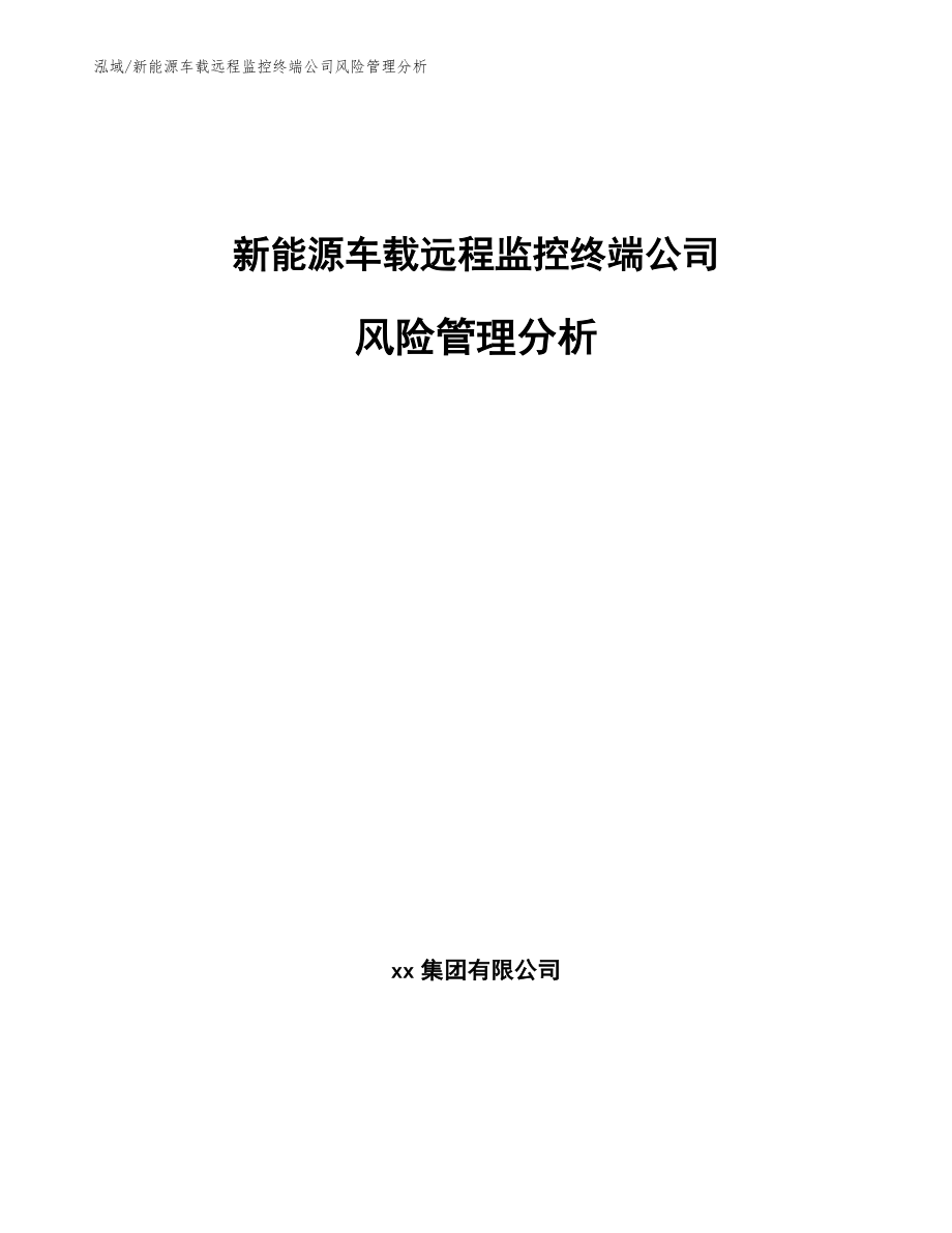 新能源车载远程监控终端公司风险管理分析（参考）_第1页