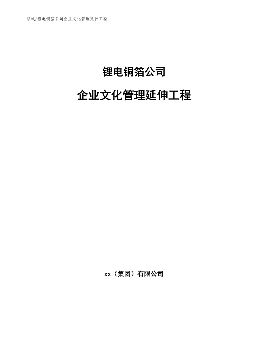 鋰電銅箔公司企業文化管理延伸工程_第1頁