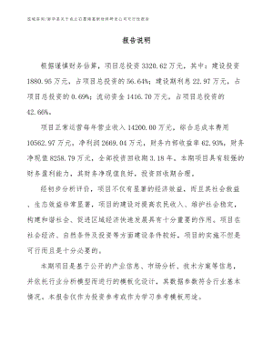 南华县关于成立石墨烯基新材料研发公司可行性报告模板范本