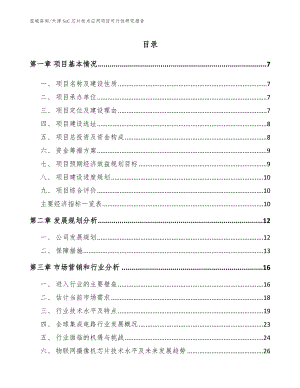 天津SoC芯片技术应用项目可行性研究报告（参考范文）