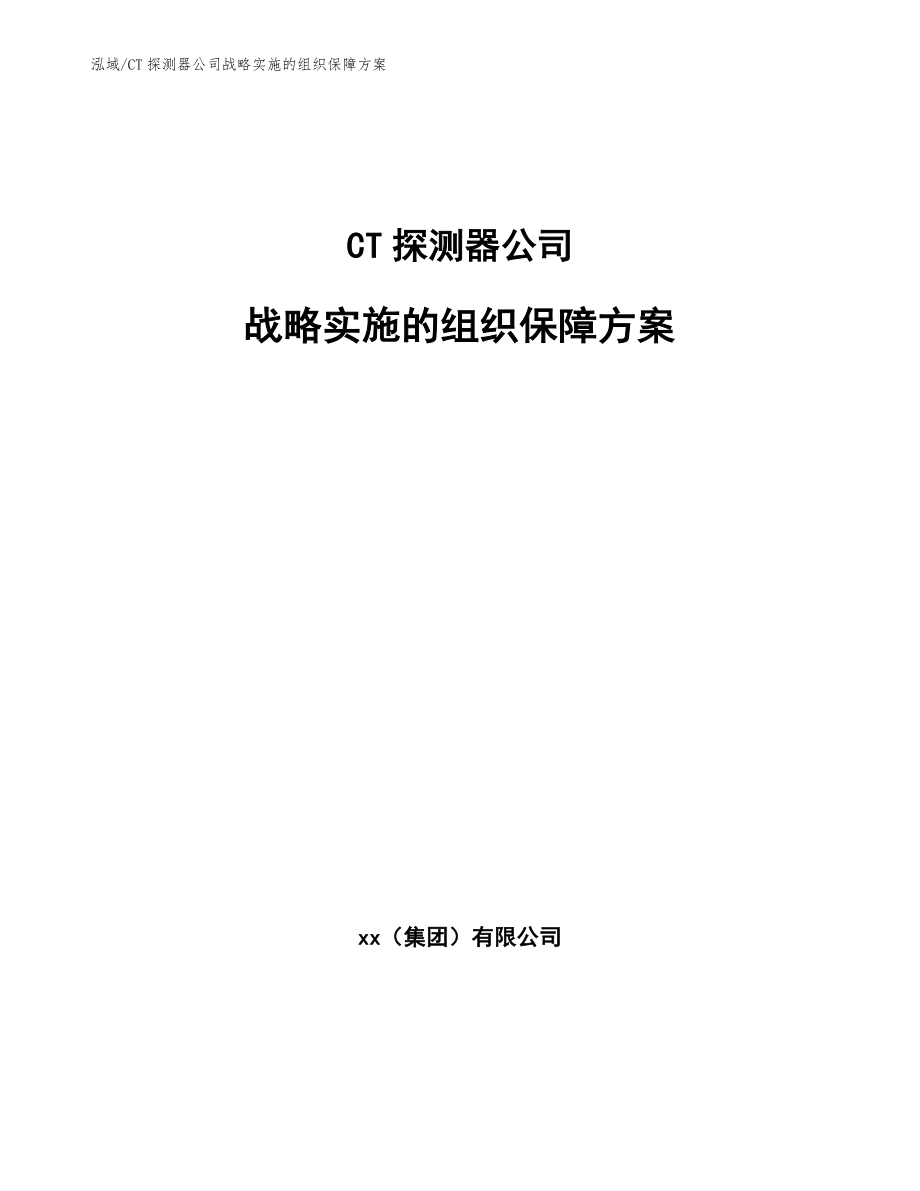 CT探测器公司战略实施的组织保障方案_第1页