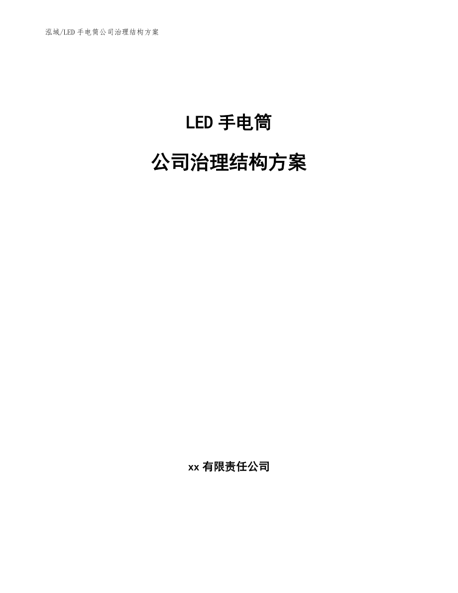 LED手电筒公司治理结构方案_范文_第1页