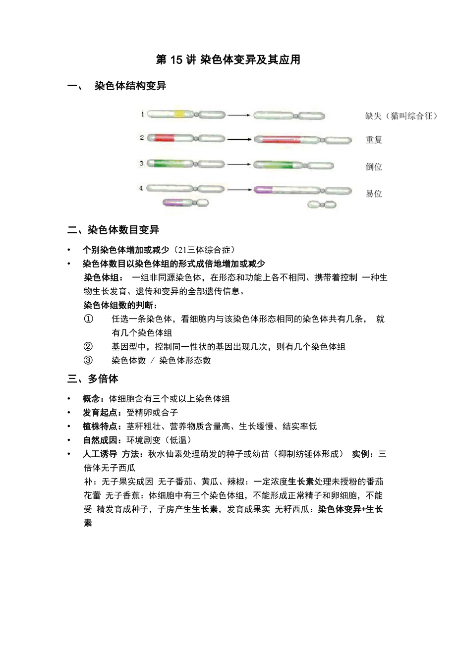 染色体变异及其应用_第1页