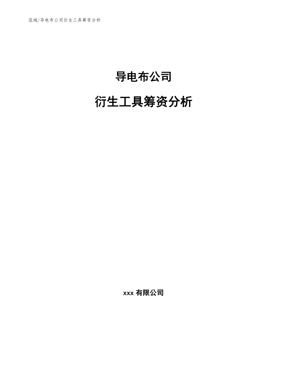 导电布公司衍生工具筹资分析（范文）_第1页