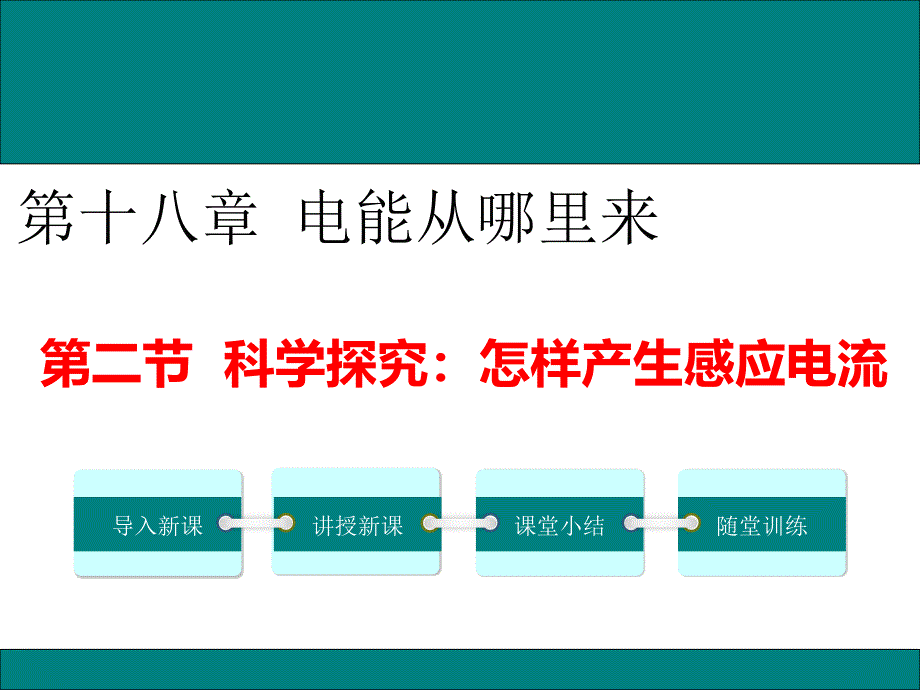 第二节科学探究：怎样产生感应电流_第1页