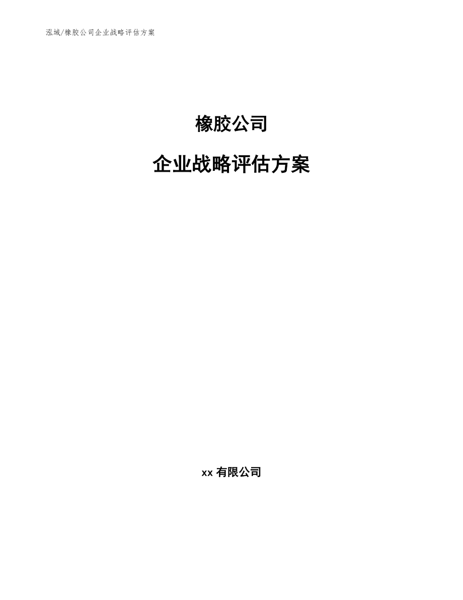 橡胶公司企业战略评估方案_参考_第1页