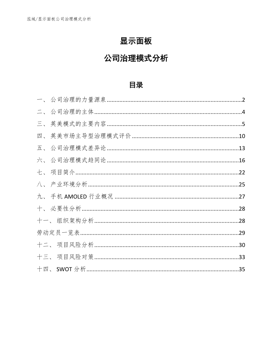 显示面板公司治理模式分析_第1页