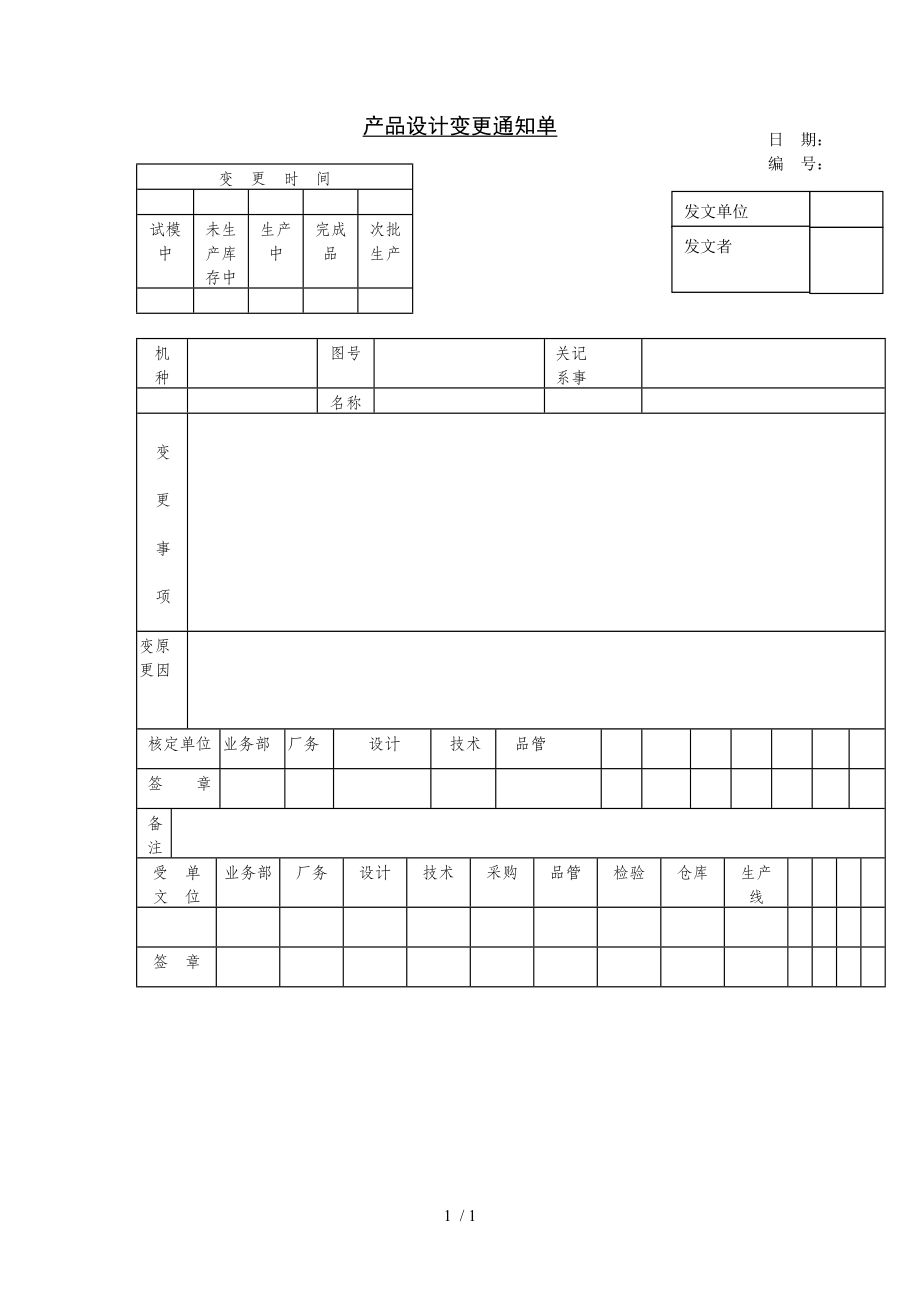 产品生产情况通知表格(19个doc)0_第1页