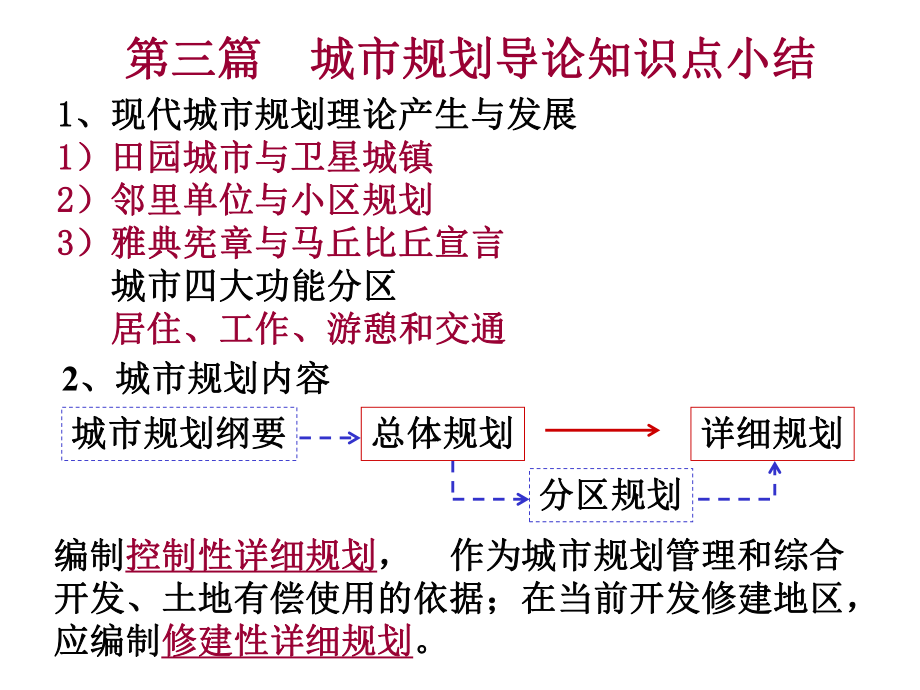 房屋建筑学：第三篇规划小结_第1页