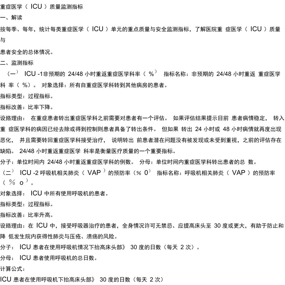 重症医学质量监测指标_第1页