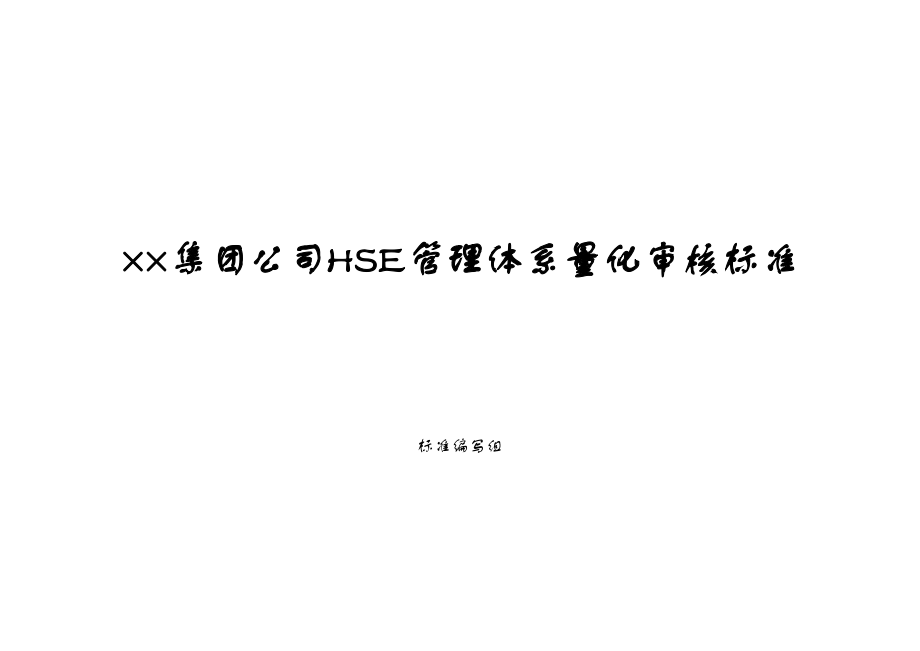 某公司HSE管理體系審核標(biāo)準(zhǔn)_第1頁