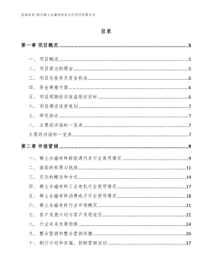 朔州稀土永磁材料技术应用项目建议书（模板）