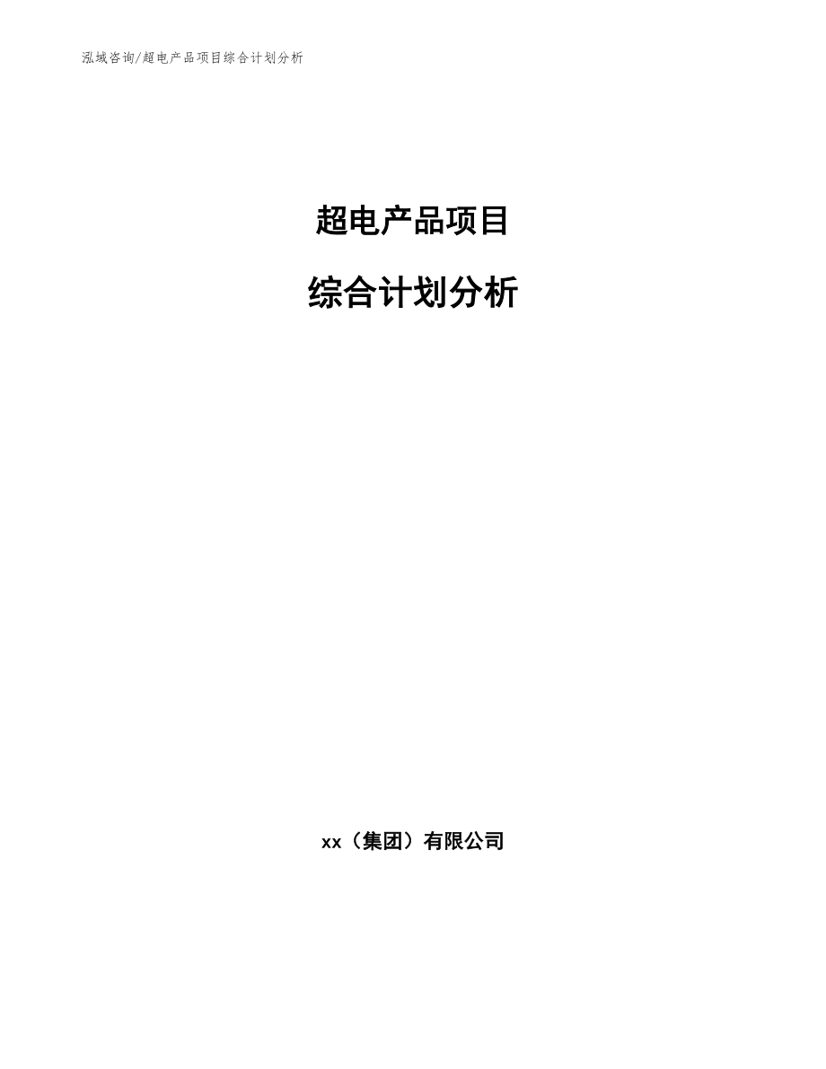 超电产品项目综合计划分析_参考_第1页