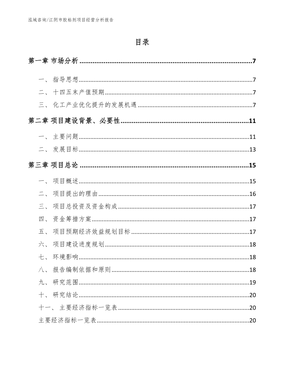 江阴市胶粘剂项目经营分析报告_第1页